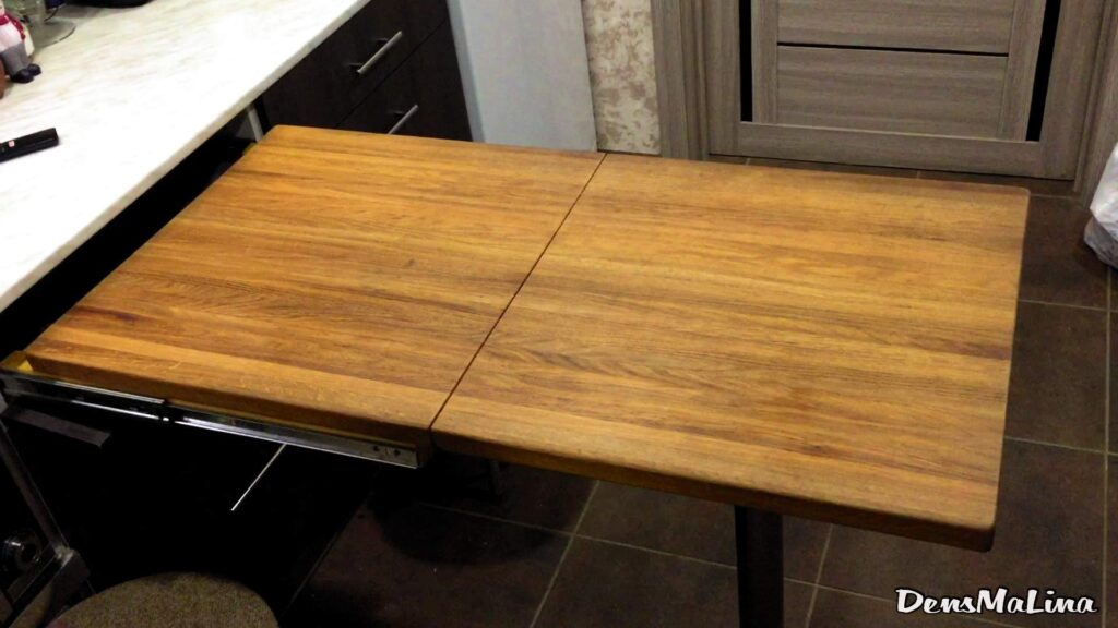 Выдвижной стол для маленькой кухни своими руками